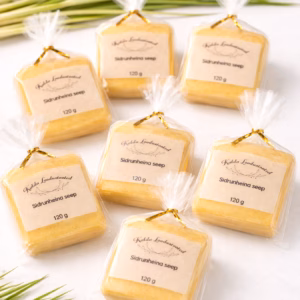 Käsitöö sidrunheina seep 120 g – naturaalne niisutav seep värske tsitruselise aroomiga