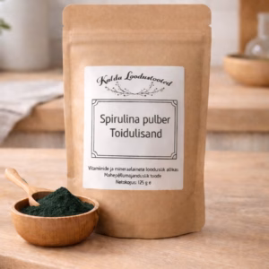 mahe spirulina ehk sini-rohevetika pulber